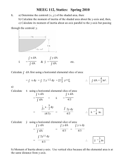 MEEG 112, Statics: Spring 2010 - UD Mechanical Engineering