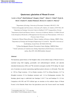 Quaternary glaciation of Mount Everest