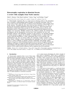 Heterotrophic respiration in disturbed forests: A review with