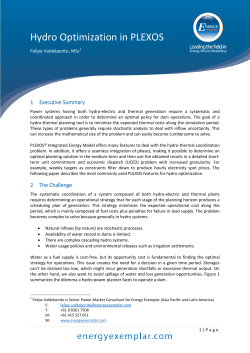 Hydro Optimization in PLEXOS