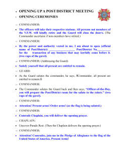 Conducting Post/District Meeting