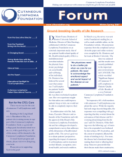 PDF - Cutaneous Lymphoma Foundation