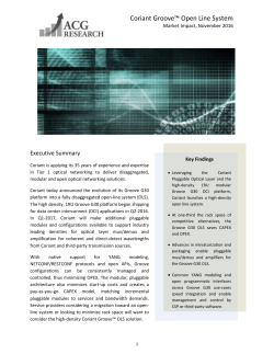 Coriant Groove™ Open Line System