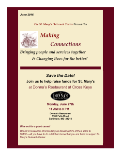 Spring 2016 Newsletter - St. Marys Outreach Center