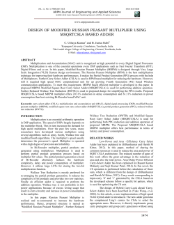 design of modified russian peasant mutliplier using