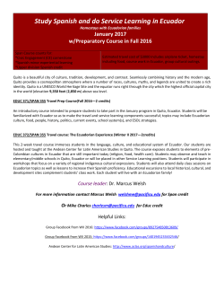 Study Spanish and do Service Learning in Ecuador