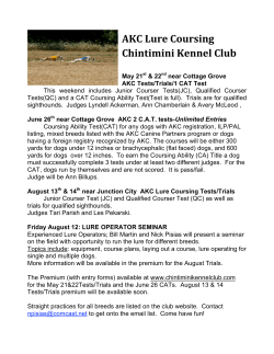 AKC Lure Coursing Chintimini Kennel Club