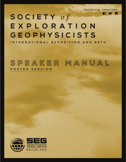 Poster Presentation Speaker Manual