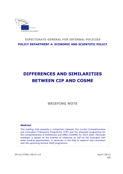 differences and similarities between cip and cosme