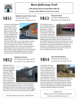 Mars Hill Barn Quilt Loop Trail Brochure