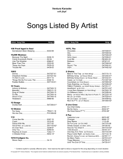 English Songbook? - VenturaKaraoke.com