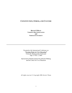 Constitution, Stress, and Culture