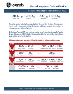 2H2O2 (g) + CH2O(g) &mdash;&rsaquo; CO2 (g) + 3H2O (g)