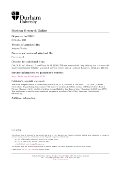 Efficient water-soluble drag reducing star polymers with improved