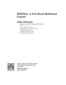 DOGMA: A GA-Based Relational Learner