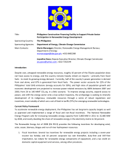 Introduction Despite vast, untapped renewable energy resources