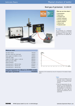 Band gap of germanium 5.3.04-01 Physical structure of matter