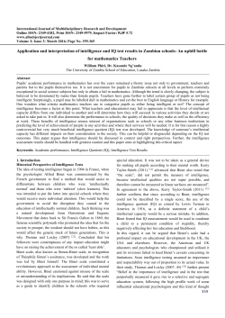 359 Application and interpretation of intelligence and IQ test results