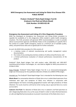 OraQuick® Ebola Rapid Antigen Test