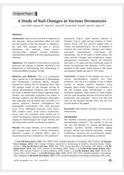 A Study of Nail Changes in Various Dermatosis