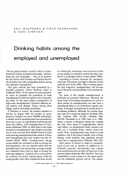 Drinking habits among the employed and unemployed