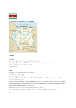 Suriname - Americas Relief