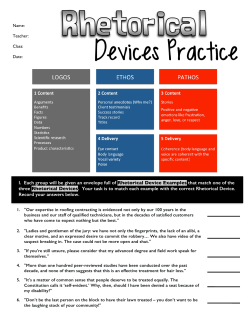 Rhetorical Devices Practice