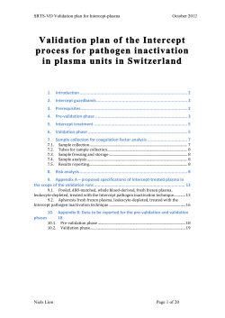 Intercept plasma validation plan_oct2012