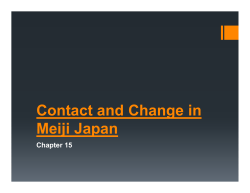 15 - Contact and Change in Meiji Japan