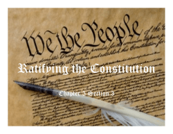 Ratifying the Constitution