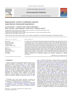 Rapid genetic erosion in pollutant