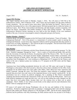 August 2016 - Jeffersontown, KY