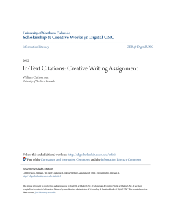 In-Text Citations: Creative Writing Assignment