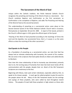 The Sacrament of the Word of God