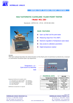 HALF AUTOMATIC CLEVELAND FLASH POINT TESTER