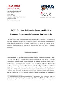 ISAS Brief - Institute of South Asian Studies