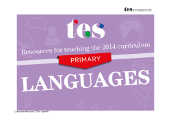 Curriculum Resources 2014 &ndash; Spanish