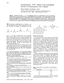 Cyclopropanones. XVII. Kinetics of the Cycloaddition Reaction of