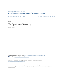 The Qualities of Browning - DigitalCommons@University of