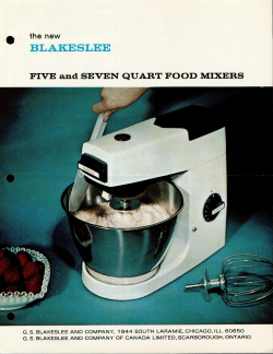 FIVE and SEVEN QUART FOOD MIXERS