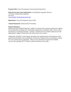 Proposal Title: Career Development Center Keyboard Specialist 2