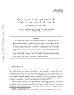 Quantization of coset space sigma