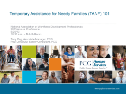 (TANF) 101 - Public Consulting Group
