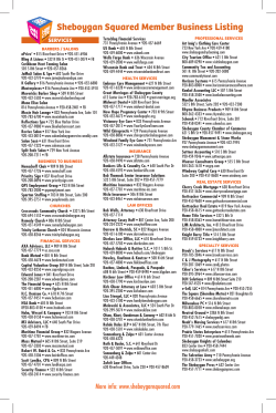 Sheboygan Squared Member Business Listing