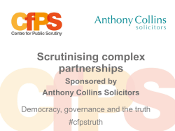 Scrutinising complex partnerships