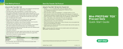 Mini-PROTEAN&reg; TGX&trade; Precast Gels Quick Start Guide - Bio-Rad