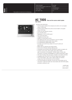 AC 700S Slave unit for access control system (four