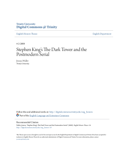 Stephen King`s The Dark Tower and the Postmodern Serial