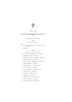 SOCIAL WELFARE (MISCELLANEOUS PROVISIONS