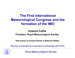 The First International Meteorological Congress and the